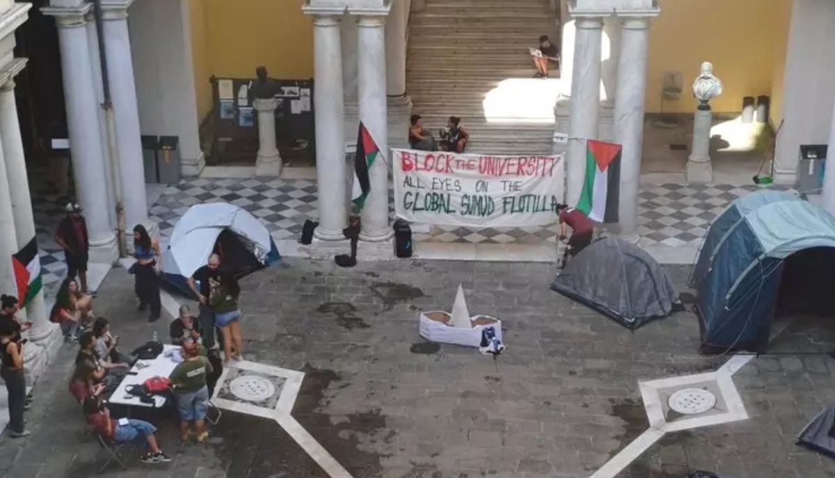 Les étudiants occupent le recteur à Gênes pour soutenir la flottille mondiale